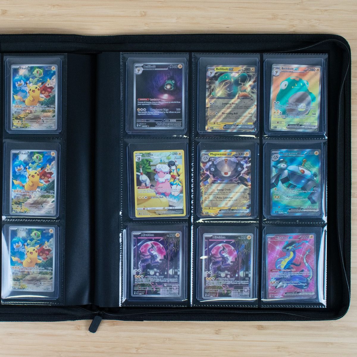 BCW | Z - Folio 9 - Pocket LX Toploader Binder Album (Holds 252 Cards) - Black - Aurora Sparks