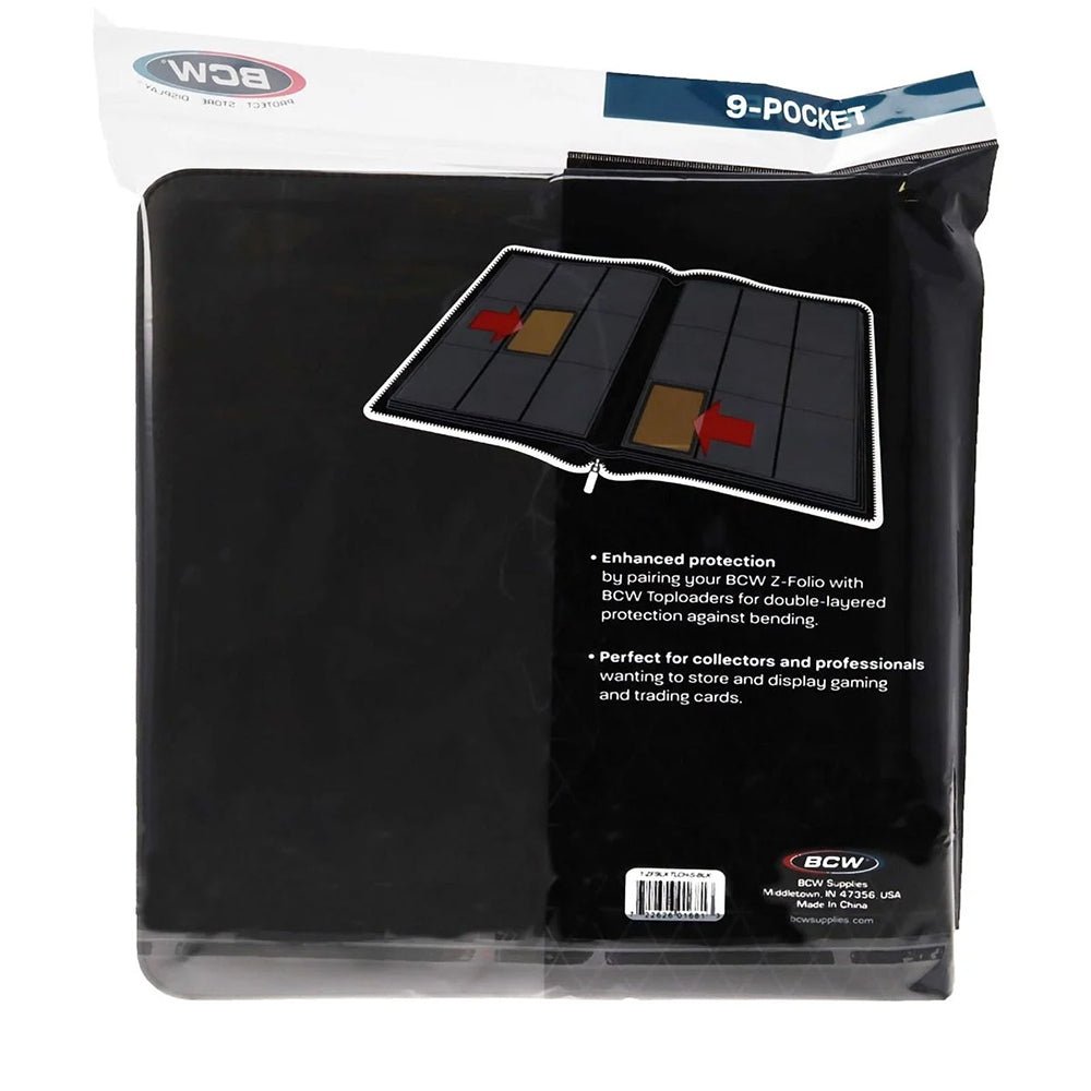 BCW | Z - Folio 9 - Pocket LX Toploader Binder Album (Holds 252 Cards) - Black - Aurora Sparks