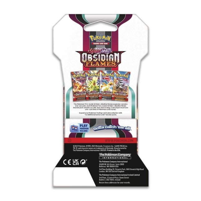 Obsidian Flames | Sleeved Booster Pack (1 Pack) - Pokémon TCG: Scarlet & Violet - Aurora Sparks