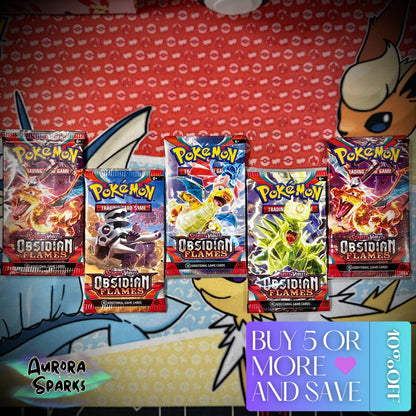 Pokémon TCG: Scarlet & Violet-Obsidian Flames Booster Pack (1 Pack) - Aurora Sparks