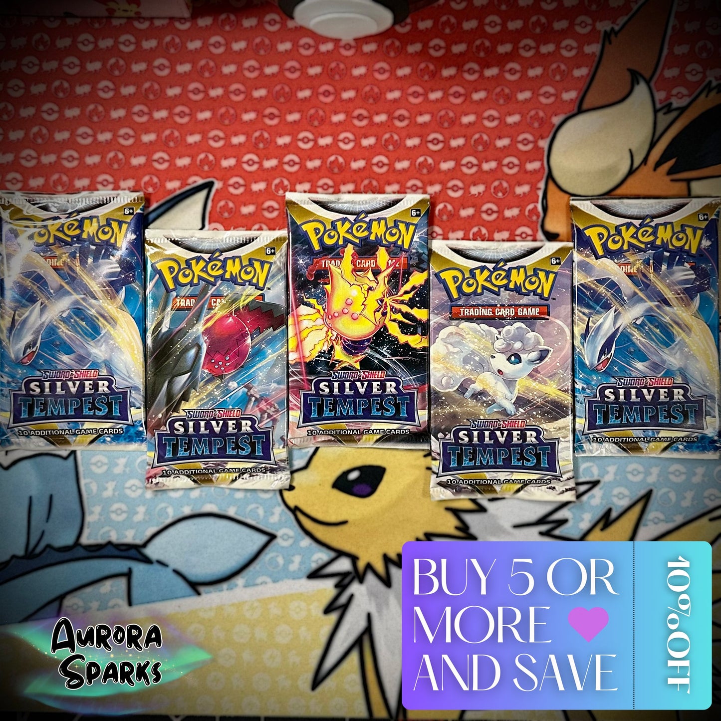 Pokémon TCG: Sword & Shield-Silver Tempest Booster Pack (1 Pack) - Aurora Sparks